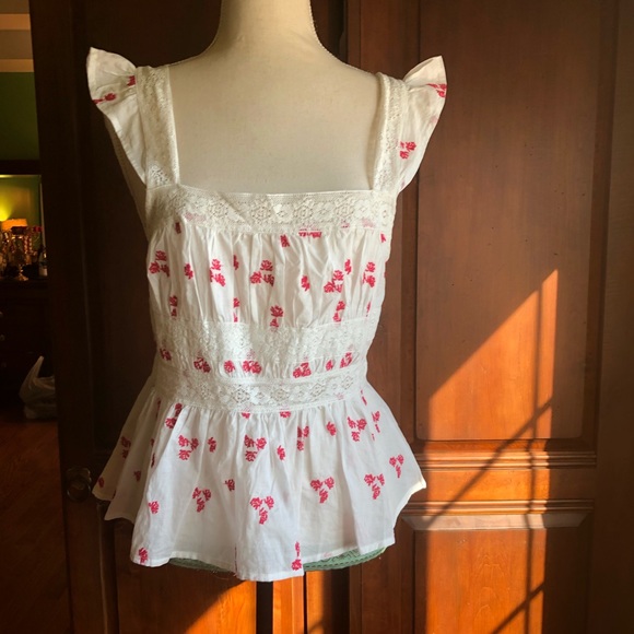 Free People Tops - ❤️Sale - FREE PEOPLE Embroidery & Lace Shirt